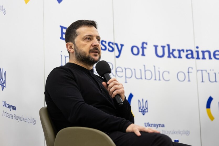 President Zelensky at a press conference