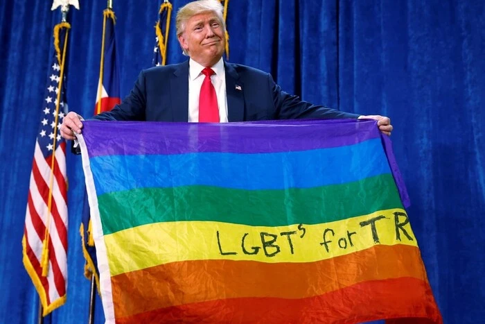 Homophobic Act of Protest by Trump