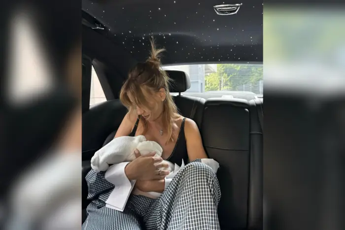Lesya Nikityuk gave birth to her firstborn