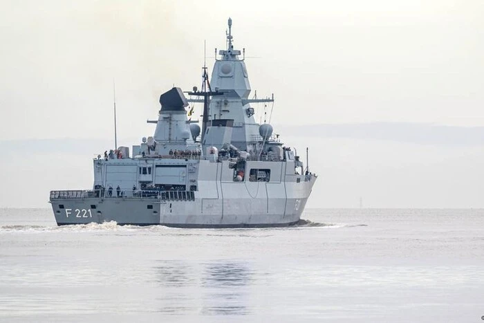 This image shows a military ship in Germany