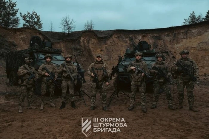 Officers of the Third Assault Brigade in uniform.