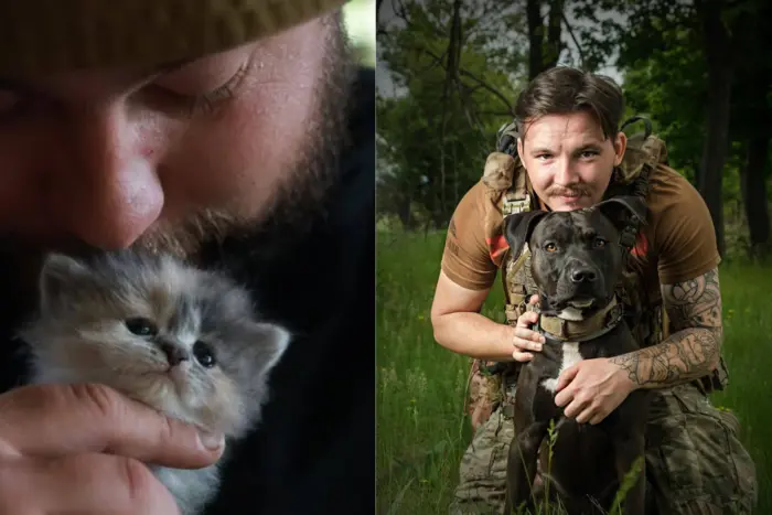 The General Staff of the Armed Forces of Ukraine showed touching photos of soldiers with animals