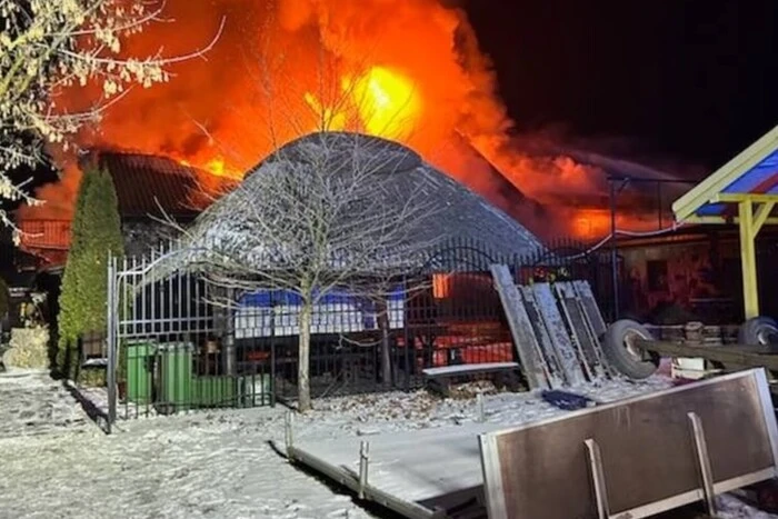 Fire in a Polish club