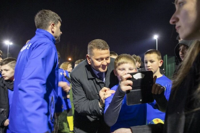 Young Ukrainian footballers in London