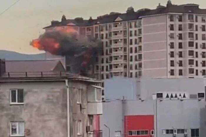 Drone crashed into the Novorossiysk building