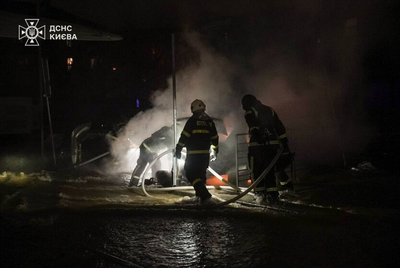 Russia's attack on Kyiv - damaged metro station