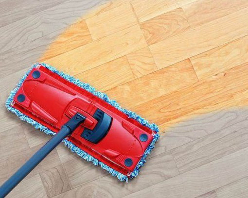 Clean floor with salt