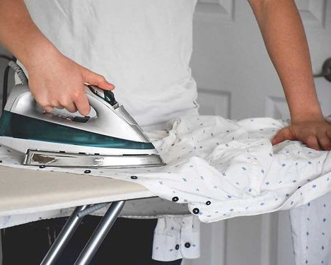 Ironing wet clothes - consequences of moisture