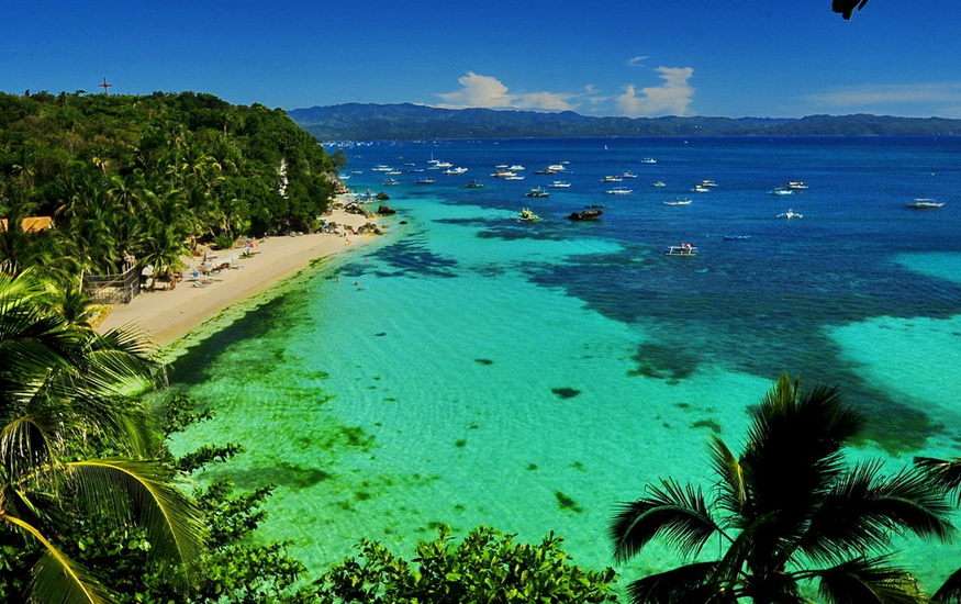 View of Boracay beach from above