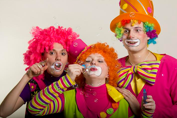 Clown entertaining people in the circus