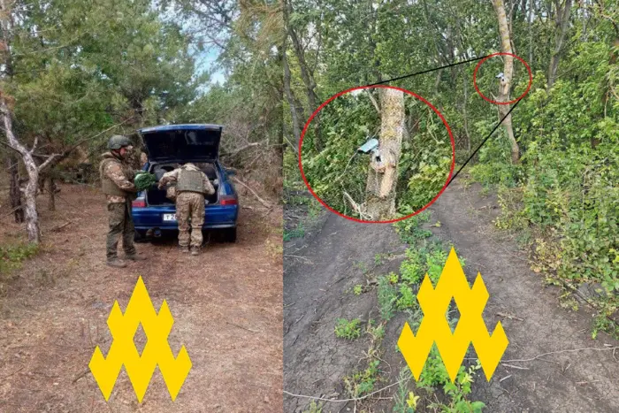 Ukrainian agent at the command post of the 37th brigade