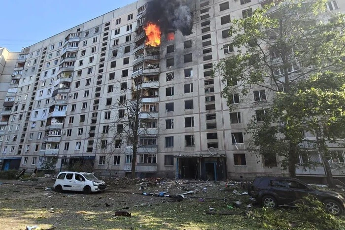 Multi-storey building in Kharkiv destroyed due to Russian attack