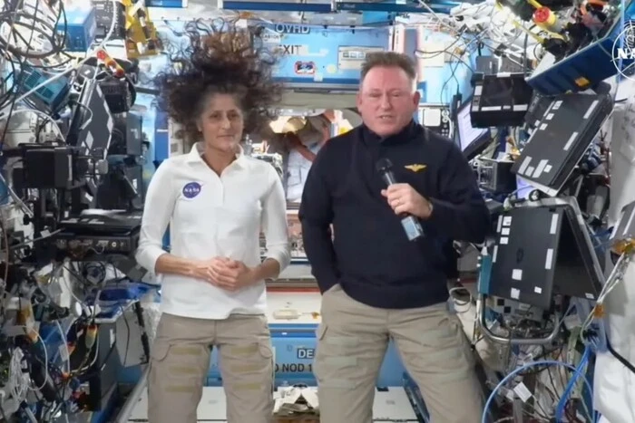 Photos of astronauts voting