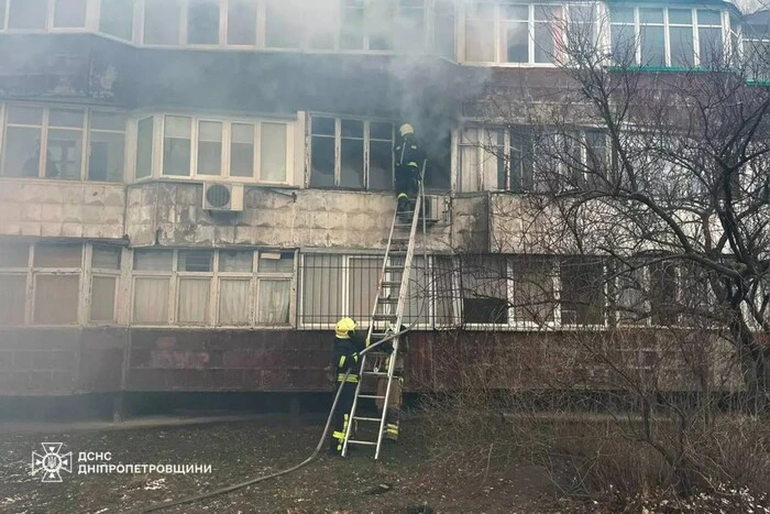 Man with burns during a fire