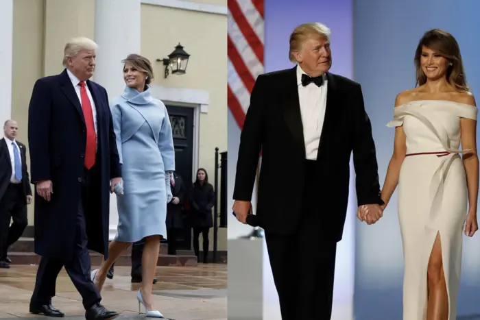 Melania Trump at the inauguration: bright looks