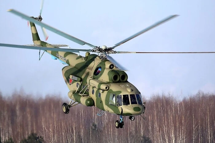 Russian Mi-8 destroyed on Kharkiv direction