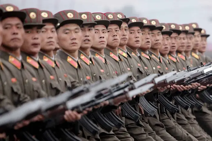 North Korean military vehicles on Ukraine border