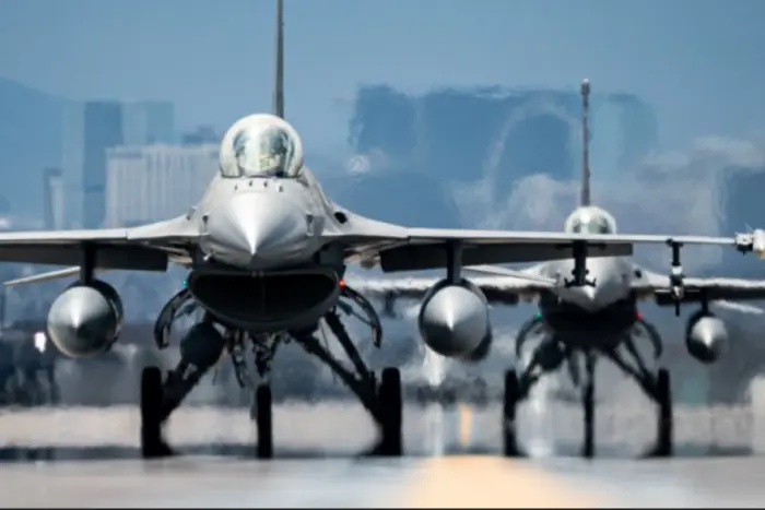 Pilots undergoing training on F-16 aircraft