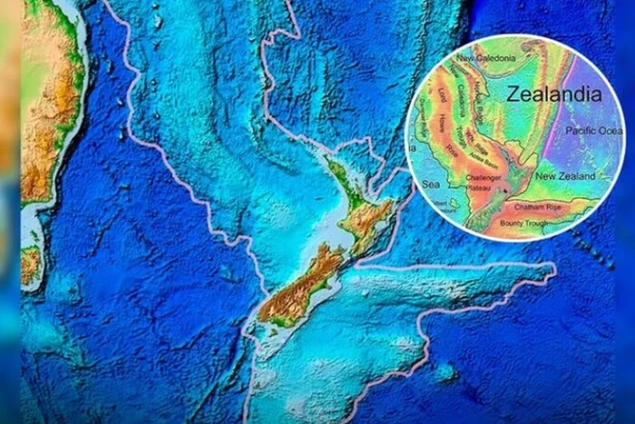 Photo of the eighth continent found under the Pacific Ocean