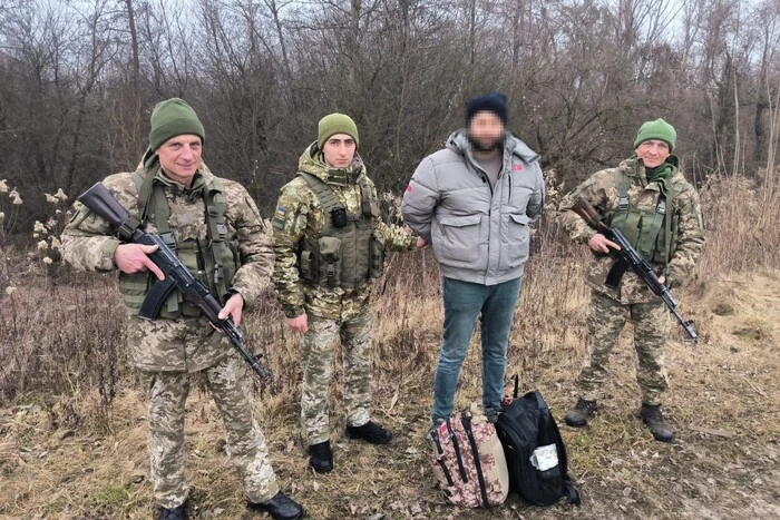 Ukrainian fisherman near the border with Poland