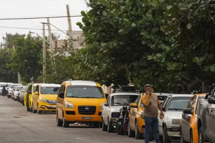 Empty fuel tanks in Cuba