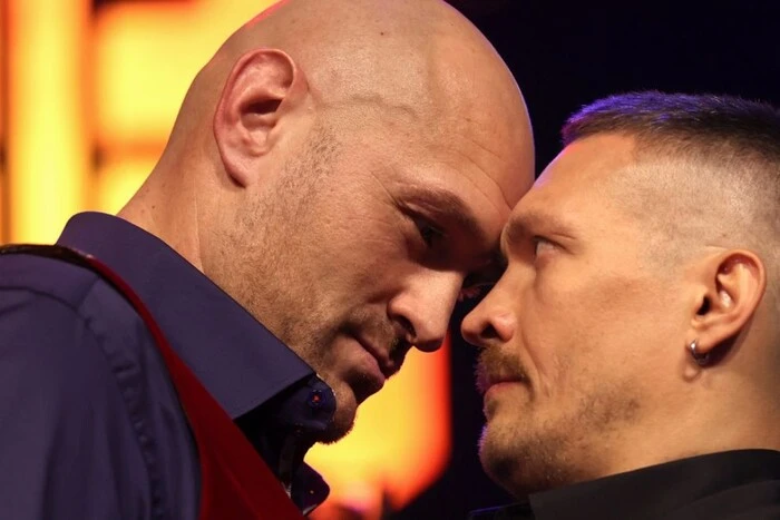 Photo of Usyk and Fury before the rematch