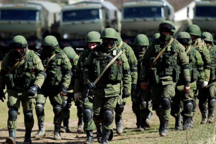 Image of armored vehicles in the Russian army