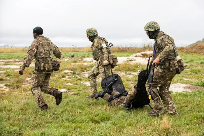 Украинские солдаты на передовой