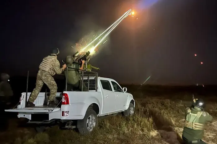 Shaheds embarking across Ukrainian regions at night