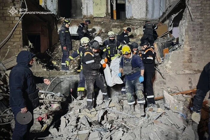 The body of a woman was extracted from the rubble