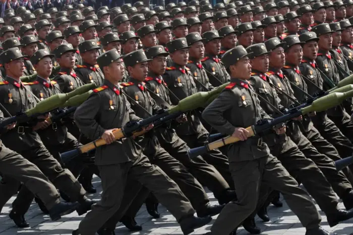 North Korean soldiers in Kursk