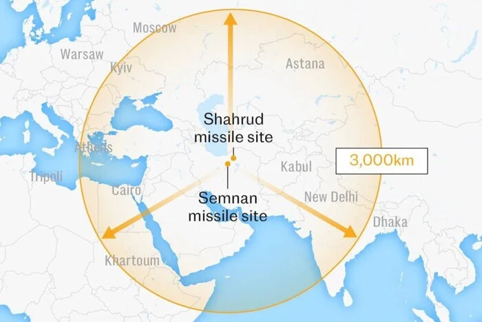 Iranian nuclear missiles near Europe