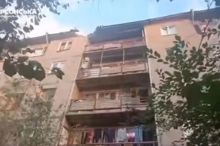 Multi-storey buildings in Kherson after shelling