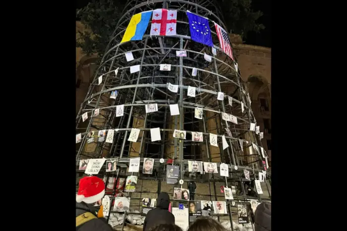 Protests of Ukraine on the Christmas tree