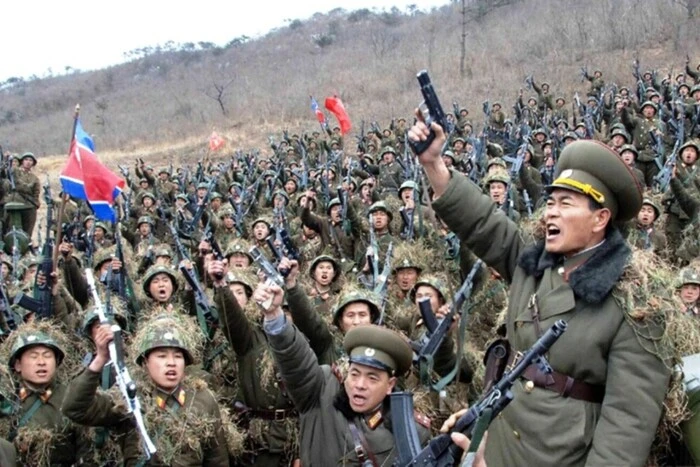 Soldiers from North Korea on positions around Sudzhi