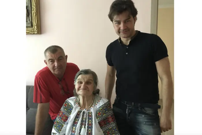 Actor Nishchuk with his devoted mother