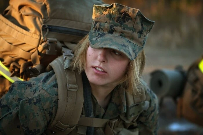 Group of women in military training