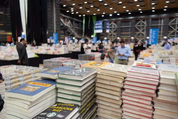 Flags of Ukraine and Spain at the International Book Fair