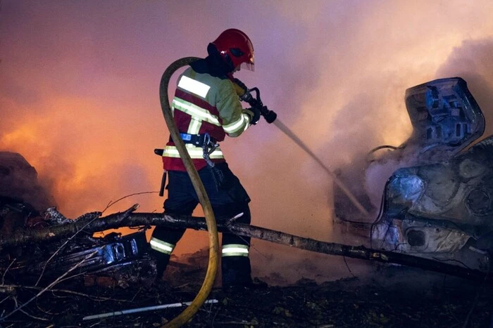 Destruction after the attack in Zaporizhzhia