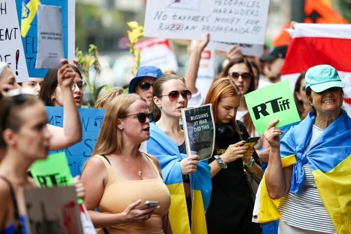 Screening of the film 'Russians at War' in Toronto sparked massive pro-Ukrainian protests.