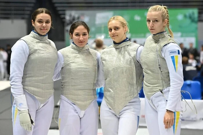 Ukrainian women's team in épée fencing