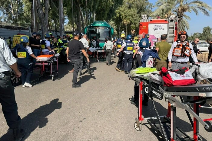 Truck crashed into a bus stop