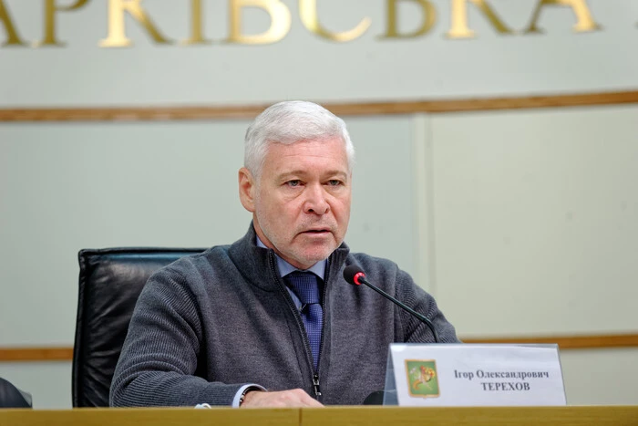 KAB buses and damaged buildings in Kharkiv