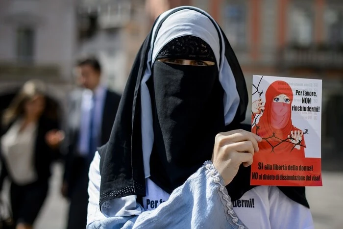 Swiss woman without a burqa