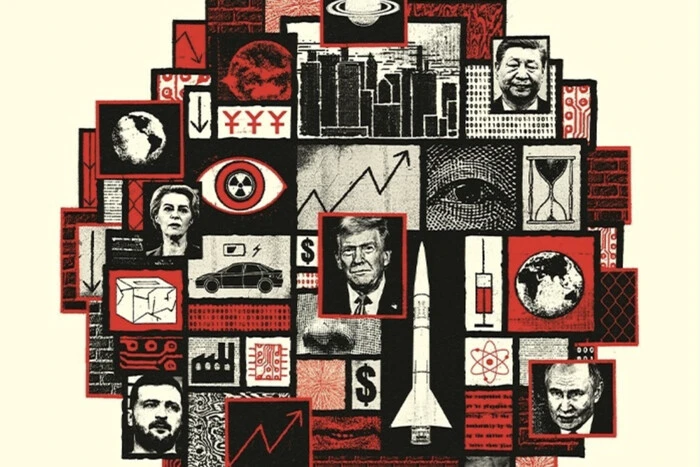 The Economist hat ein Cover-Rätsel mit Prognosen für das Jahr 2025 veröffentlicht