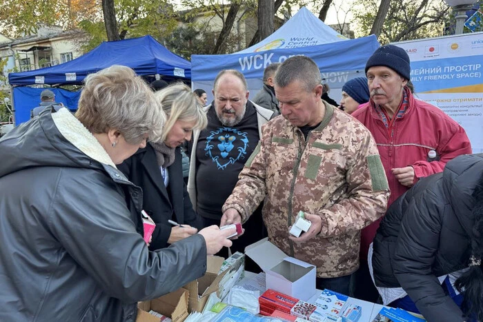 Assistance point for those affected in Odesa