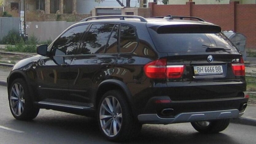 Car with personalized license plate