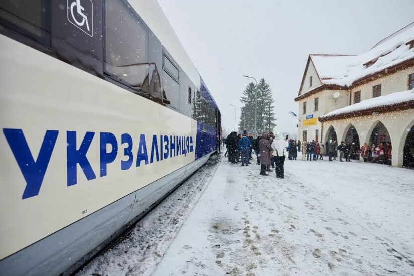 Ukrzaliznytsia train to Europe