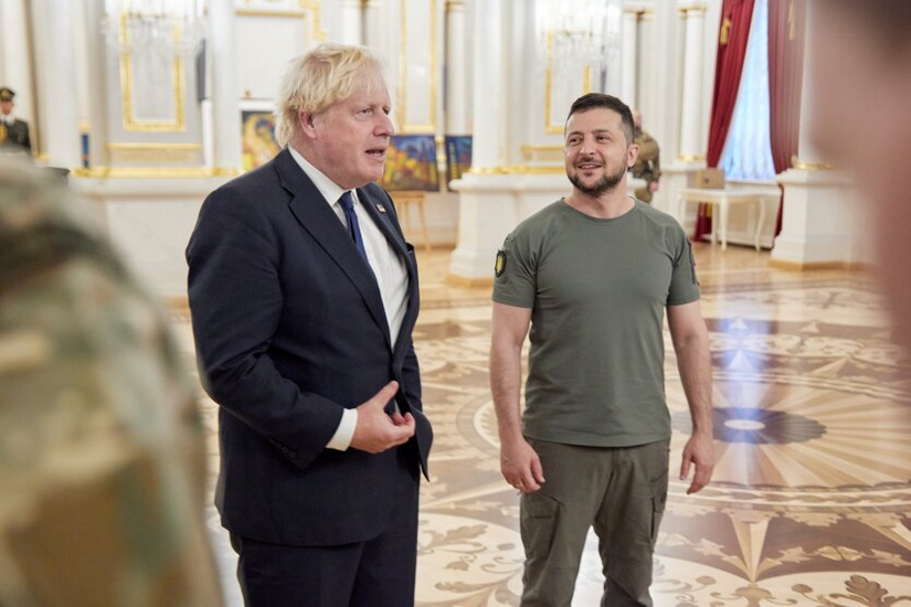 Boris Johnson with the Ukrainian President