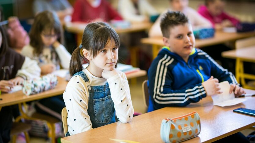 In winter, schoolchildren during exams